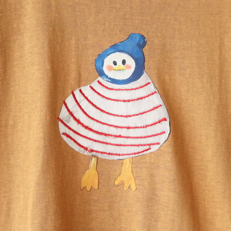 ボーダーダックプリントTシャツ[22031456]vivid