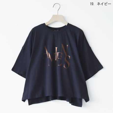 メタリックロゴワイドカットソー[31831449]vivid