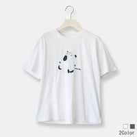 リトルドッグ刺繍Tシャツ[22031522]vivid