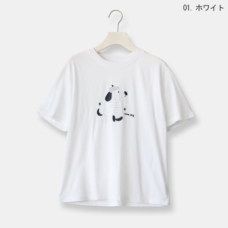 リトルドッグ刺繍Tシャツ[22031522]vivid
