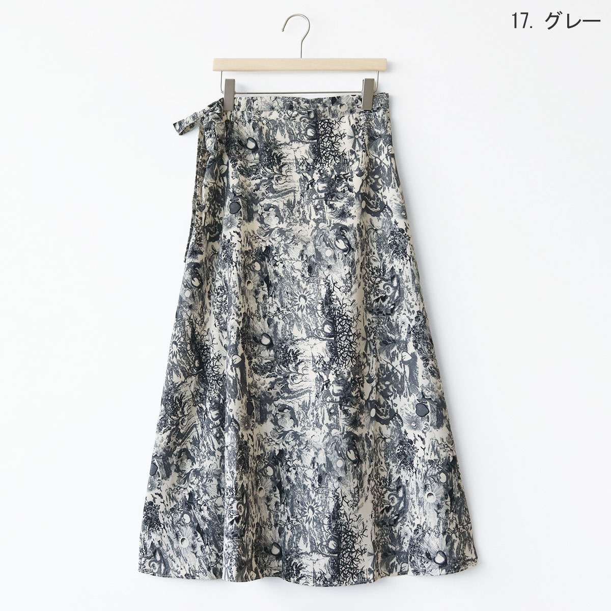 トワルドジュイ柄ラップスカート[22035224]vivid | natural mist C