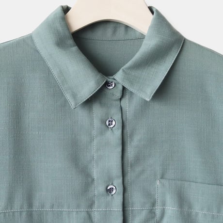 【洗える】ボックスシルエットリネンライクシャツ[41713683]natural mist