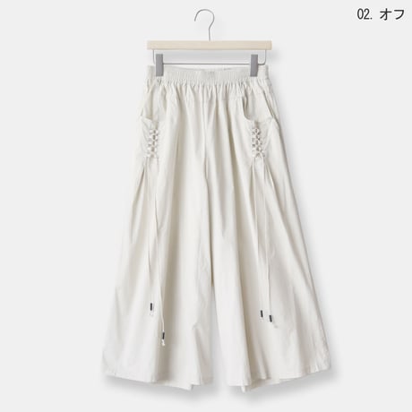 レースアップフレアパンツ[14917341]natural mist