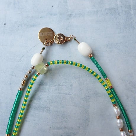 MIX beads NC - green - N102（1点もの）