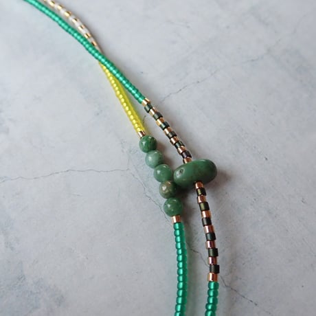 MIX beads NC - green - N102（1点もの）