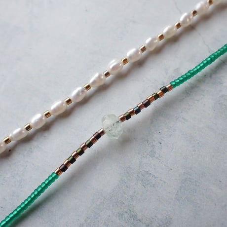 MIX beads NC - green#2- N104（1点もの）