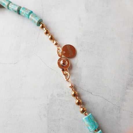 Tourmaline × mix stones necklace- N120