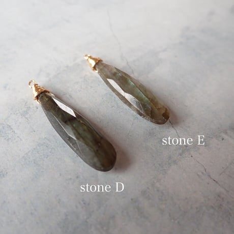 white magnesite × labradorite necklace - N95