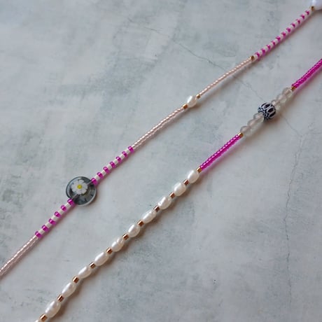 MIX beads NC - pink #2 - N111（1点もの）