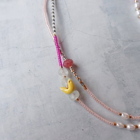 MIX beads NC - pink - N105（1点もの）