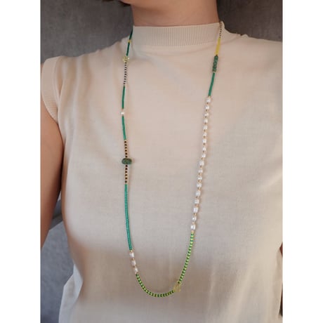 MIX beads NC - green - N102（1点もの）