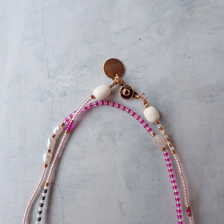 MIX beads NC - pink - N105（1点もの）