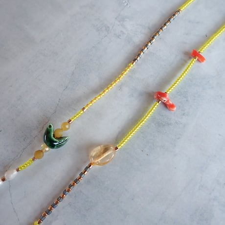 MIX beads NC - yellow - N107（1点もの）