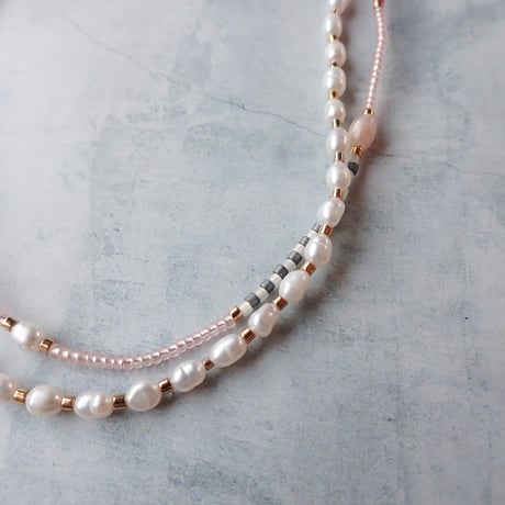 MIX beads NC - pink - N105（1点もの）