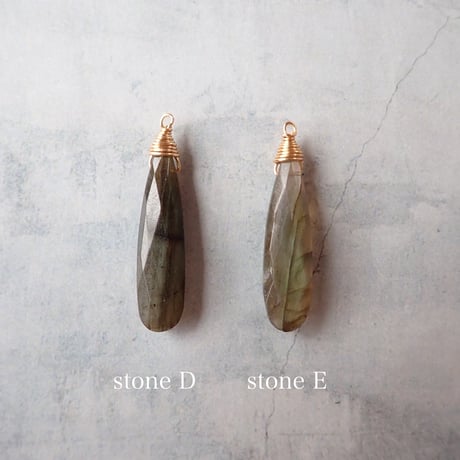 white magnesite × labradorite necklace - N95