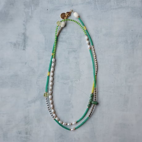 MIX beads NC - green - N102（1点もの）
