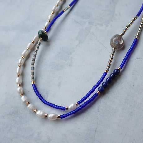 MIX beads NC - blue - N103（1点もの）