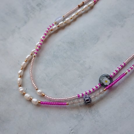 MIX beads NC - pink #2 - N111（1点もの）
