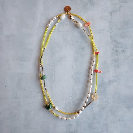 MIX beads NC - yellow - N107（1点もの）