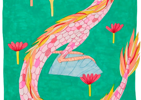 Green dragon (Postcard)