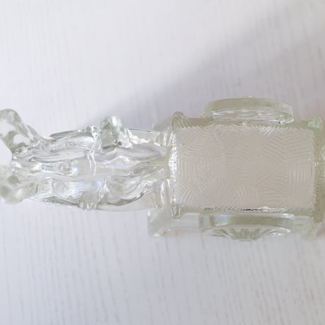 Pressed Glass Horse and Cart Figurine, Scandinavia 1950s