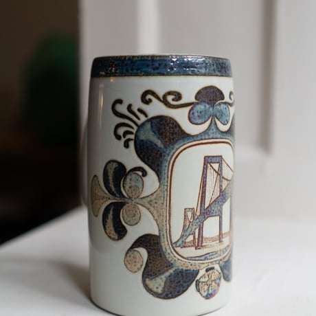 Royal Copenhagen “Den Nye Lillebæltsbro” Commemorative Mug, Denmark 1970