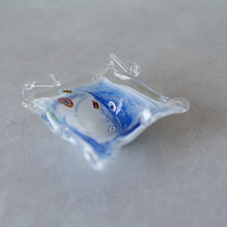 Italy 1980s Murano glass　ガラストレイ