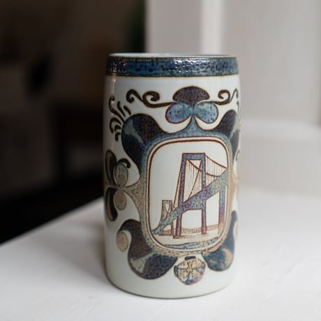 Royal Copenhagen “Den Nye Lillebæltsbro” Commemorative Mug, Denmark 1970