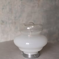Murano glass opal table lamp, Italy 1980s