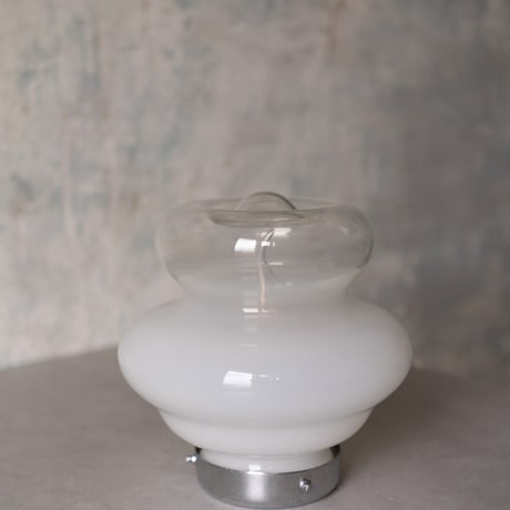 Murano glass opal table lamp, Italy 1980s