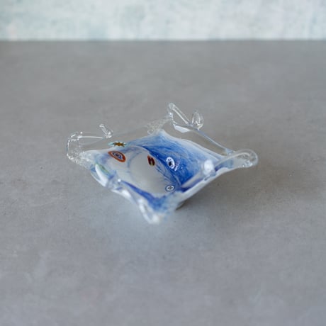 Italy 1980s Murano glass　ガラストレイ