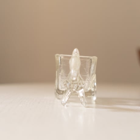 Pressed Glass Horse and Cart Figurine, Scandinavia 1950s