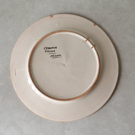 イタリア・シチリア1970s Ceramica Ericina 飾り皿