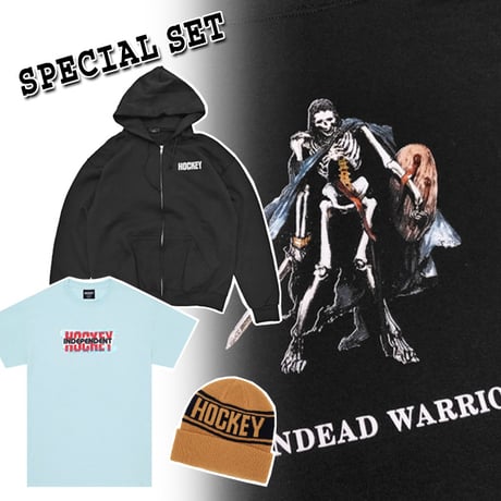 “8/31まで！ 1SET限り” HOCKEY SPECIAL SET　ホッケー フーディー＆Tシャツ＆ビーニー 【3点セットで￥9900】