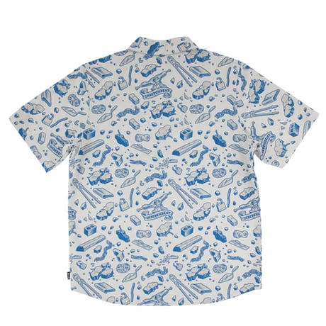 INDEPENDENT アパレル シャツ 半袖 インディペンデント　Under The Bridge Pattern Independent Mens Shirt (Concrete/Blue)