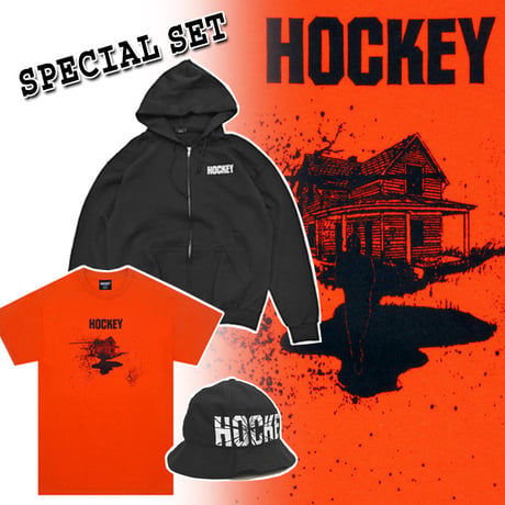 “9/30まで【3点セットで￥9900】！ 1SET限り” HOCKEY SPECIAL SET　ホッケー フーディー＆Tシャツ＆ハット