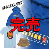 “8/31まで 【3点セットで￥7700】！ 1SET限り” SPITFIRE SPECIAL SET　スピットファイア フーディー＆Tシャツ＆ハット