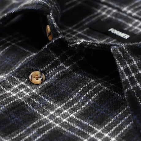 FORMER シャツ 長袖 チェック フォーマー　VIVIAN FLANNEL LS SHIRT （BLACK/GREY）