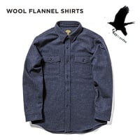 26-27 フランネルシャツ グリーンクロージング GREEN CLOTHING WOOL FLANNEL SHIRTS  (HB INDIGO)  WOOL:70%