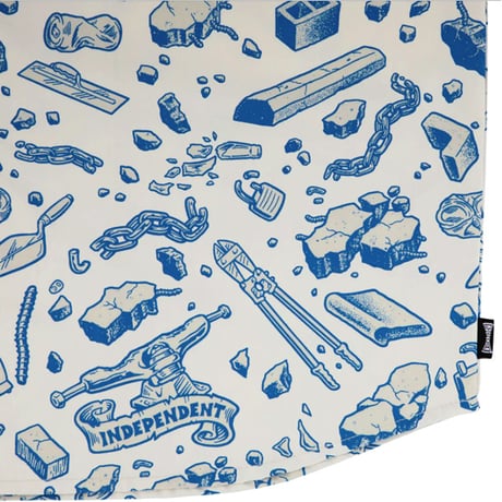 INDEPENDENT アパレル シャツ 半袖 インディペンデント　Under The Bridge Pattern Independent Mens Shirt (Concrete/Blue)