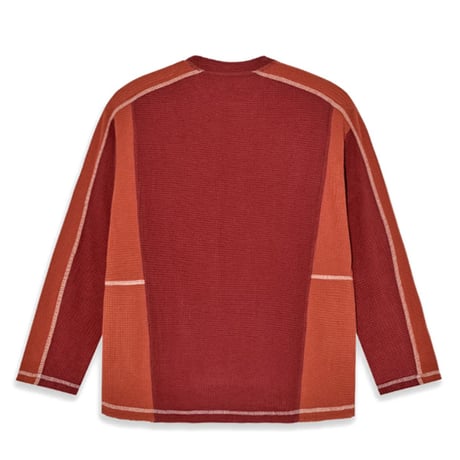 POLAR SKATE CO ポーラー　Grid Fleece Sweater (Red/Orange)