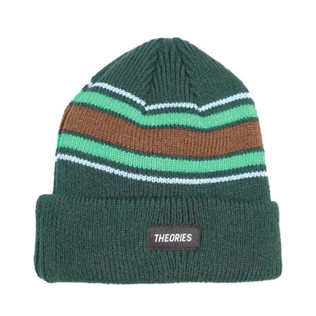 THEORIES ビーニー セオリーズ　Stamp Stripe Rib Knit Beanie （Palm）