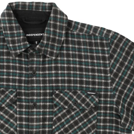 INDEPENDENT アパレル シャツ 長袖 インディペンデント Belmont Longsleeve Flannel Shirt （Teal/Grey/Black）