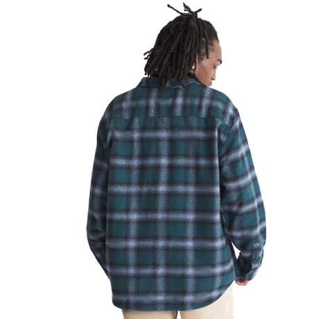 Vans シャツ 長袖 バンズ　LS LAWSON PLAID FLANNEL SHIRT  （OCEAN TEAL）
