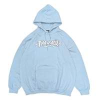 THRASHER スラッシャー パーカー ブルー　CLOUDS BY SPANKY HOODIE （LIGHT BLUE）