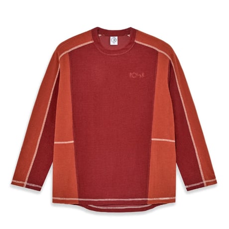 POLAR SKATE CO ポーラー　Grid Fleece Sweater (Red/Orange)