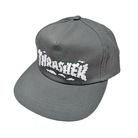 THRASHER キャップ スラッシャー　CLOUDS BY SPANKY SNAPBACK CAP （CHARCOAL）
