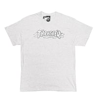 THRASHER Tシャツ 半袖 スラッシャー　CLOUDS BY SPANKY T-SHIRT (GREY)