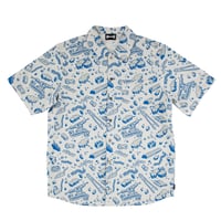 INDEPENDENT アパレル シャツ 半袖 インディペンデント　Under The Bridge Pattern Independent Mens Shirt (Concrete/Blue)