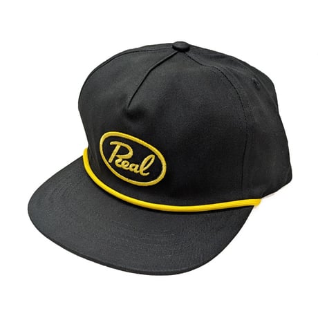REAL SKATEBOARDS キャップ リアル　ADJ SCRIP TED SNAPBACK CAP （BLACK）